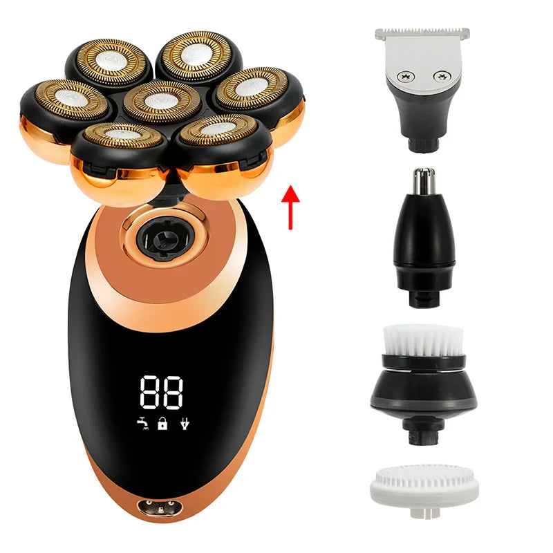 Electric Shaver Wet Dry Beard Hair Trimmer Electric Razor Rechargeable Bald Head Shaving Machine